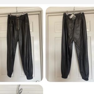 Eleventy leather joggers